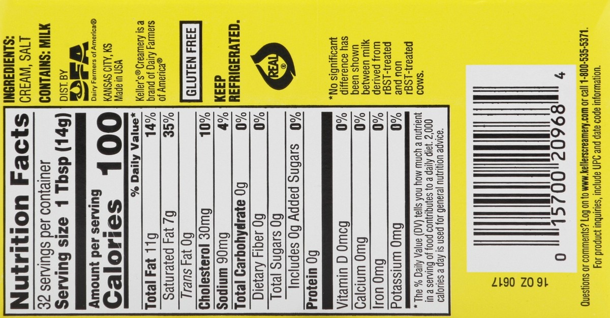 slide 8 of 13, Keller's Salted Butter 4 ea, 4 ct