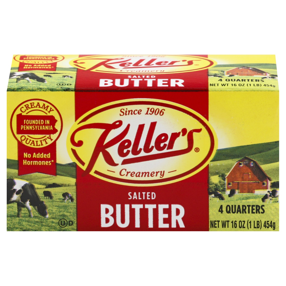 slide 1 of 1, Keller's Salted Butter 4 ea, 