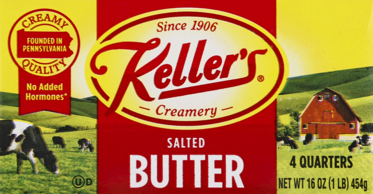 slide 1 of 13, Keller's Salted Butter 4 ea, 4 ct