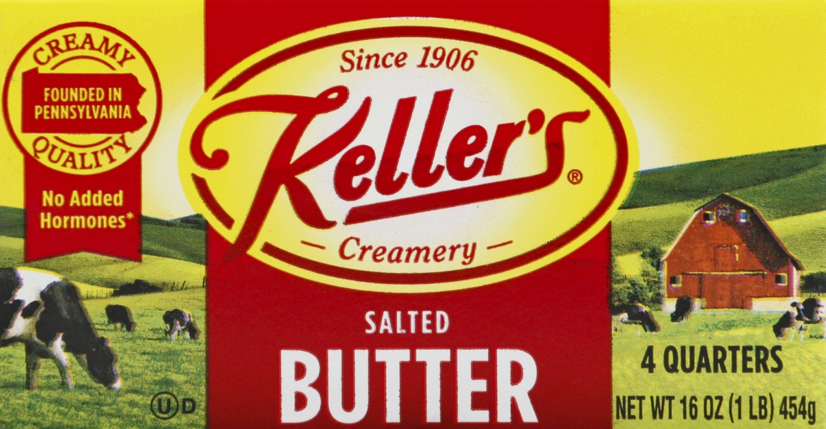 slide 12 of 13, Keller's Salted Butter 4 ea, 4 ct