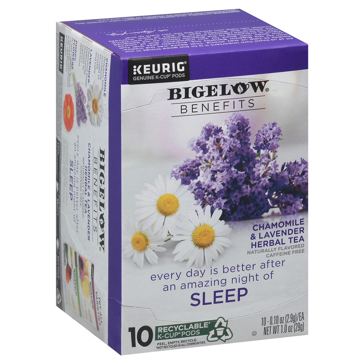 slide 7 of 9, Bigelow K-Cups Pods Caffeine Free Chamomile & Lavender Herbal Tea Pods - 10 ct, 10 ct