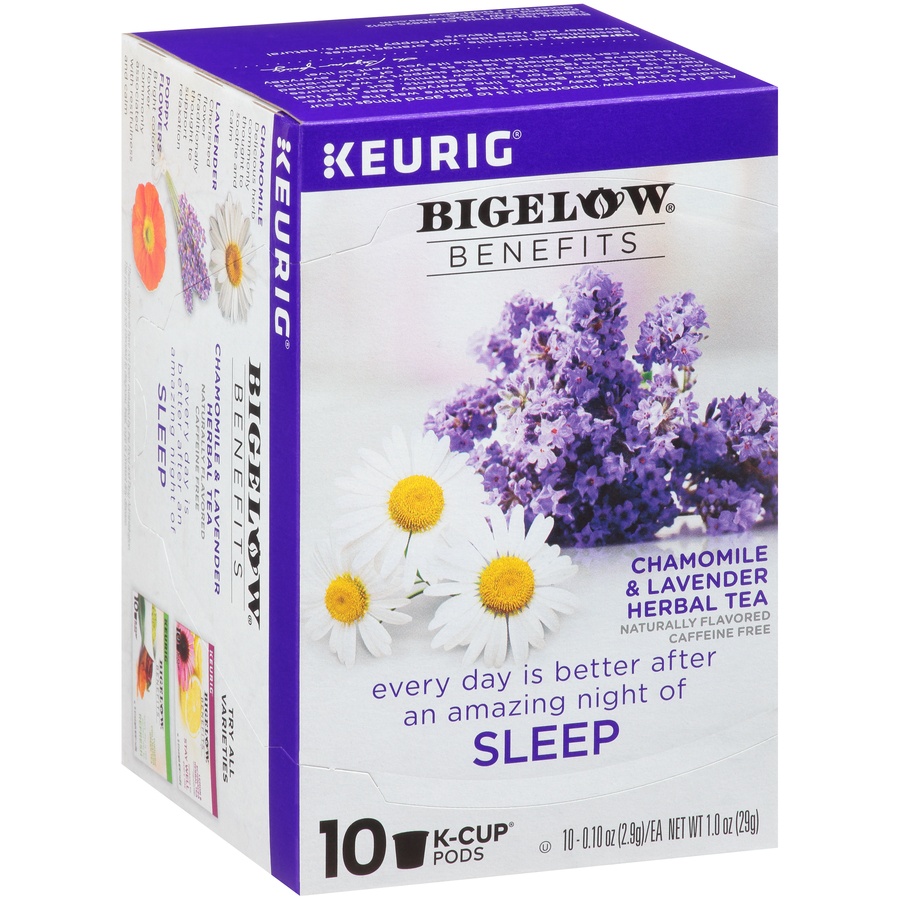 Bigelow Benefits Chamomile & Lavender Herbal Tea Single Serve K Cups 10 ...
