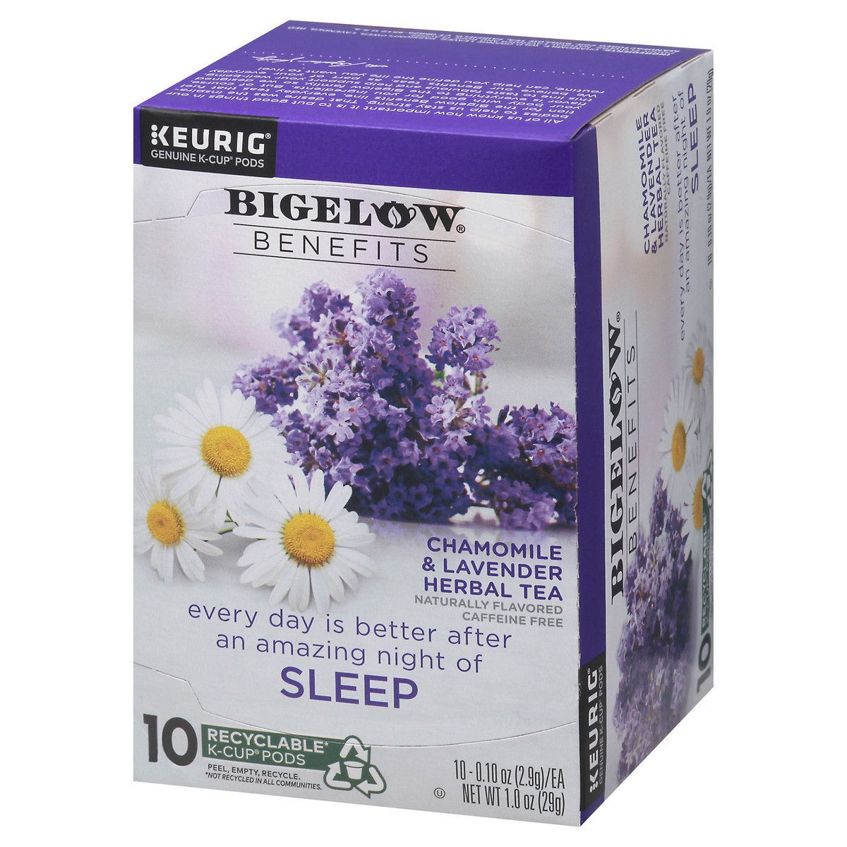 slide 8 of 9, Bigelow K-Cups Pods Caffeine Free Chamomile & Lavender Herbal Tea Pods - 10 ct, 10 ct
