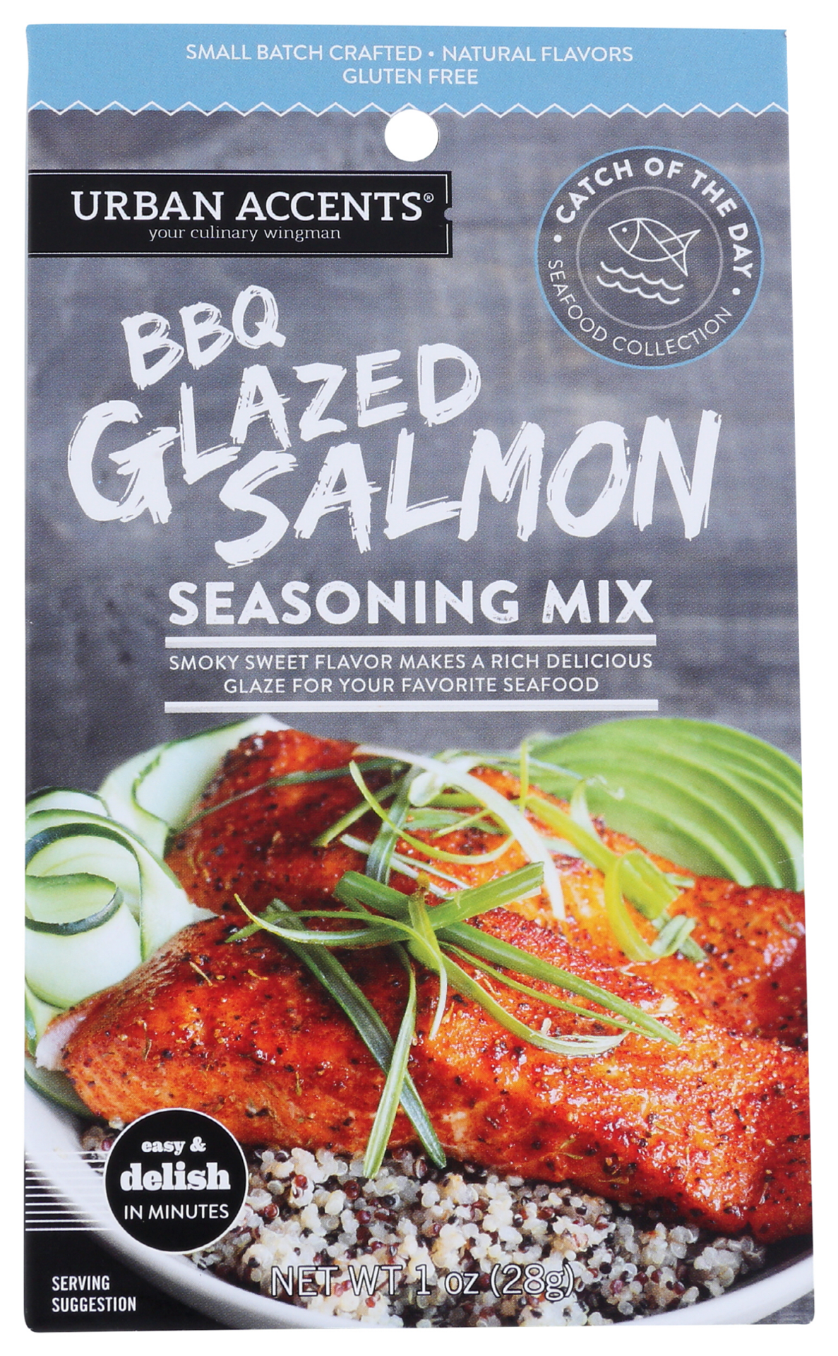 slide 1 of 5, Urban Accents BBQ Glazed Salmon Seasoning, 1 oz