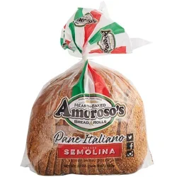 Amoroso's Bread Pane Italiano Seeded Semolina Round Sliced, Bag
