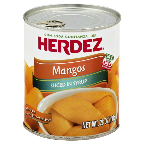 slide 1 of 1, Herdez Mangos, Sliced, In Syrup, 28 oz