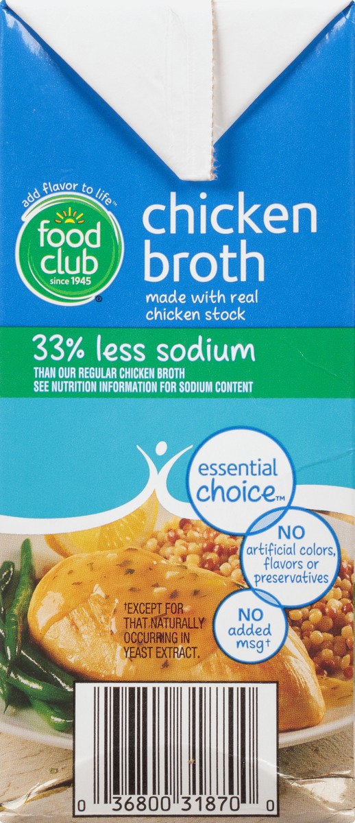 slide 7 of 10, Food Club Reduced Sodium Chicken Broth 48 oz, 48 oz