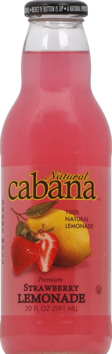 slide 4 of 4, Cabana Natural Cabana Premium Strawberry Lemonade, 20 fl oz