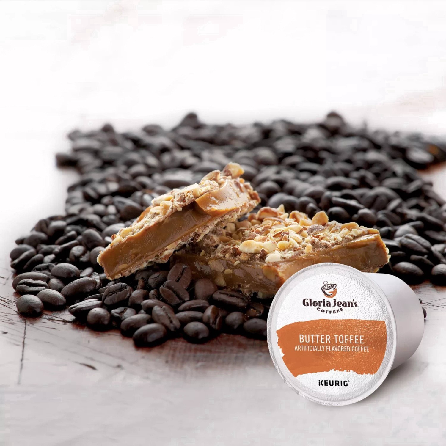 slide 36 of 41, Gloria Jean's Butter Toffee, Keurig Single-Serve K-Cup Pods, Medium Roast Coffee- 24 ct, 24 ct