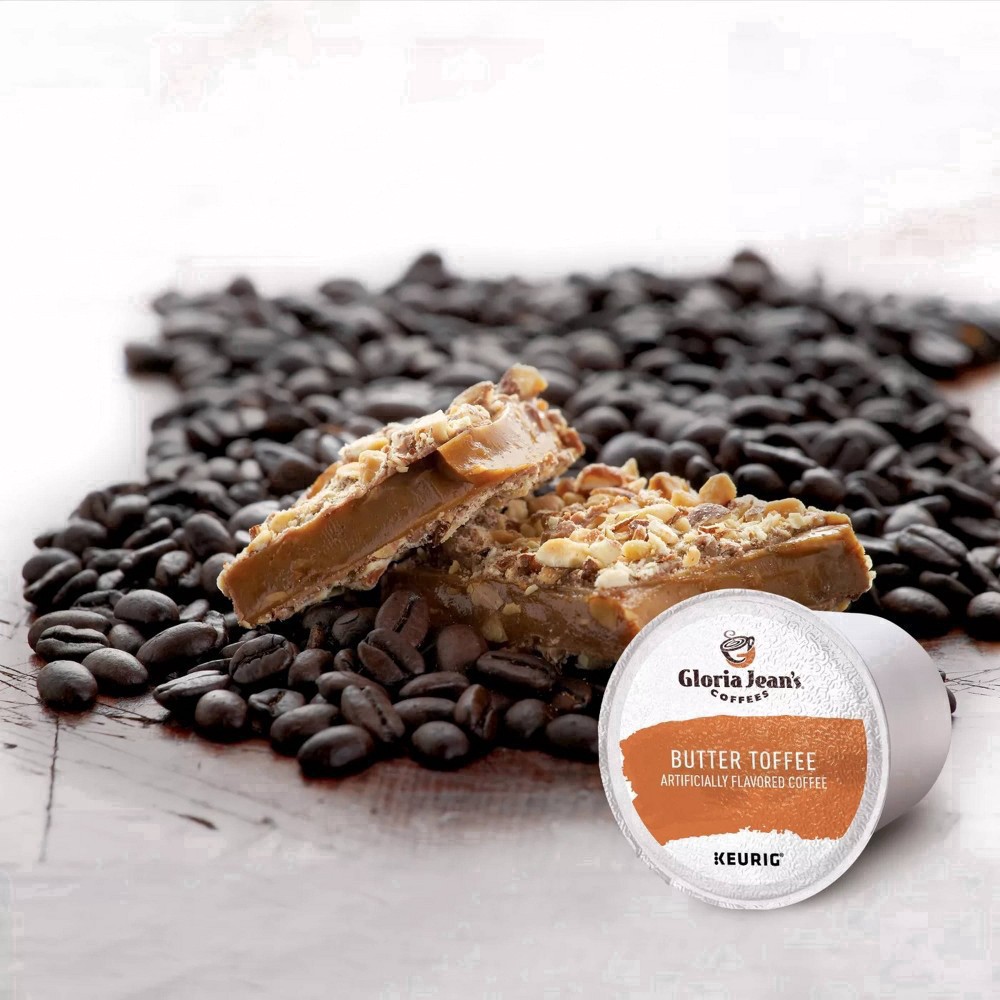 slide 39 of 41, Gloria Jean's Butter Toffee, Keurig Single-Serve K-Cup Pods, Medium Roast Coffee- 24 ct, 24 ct