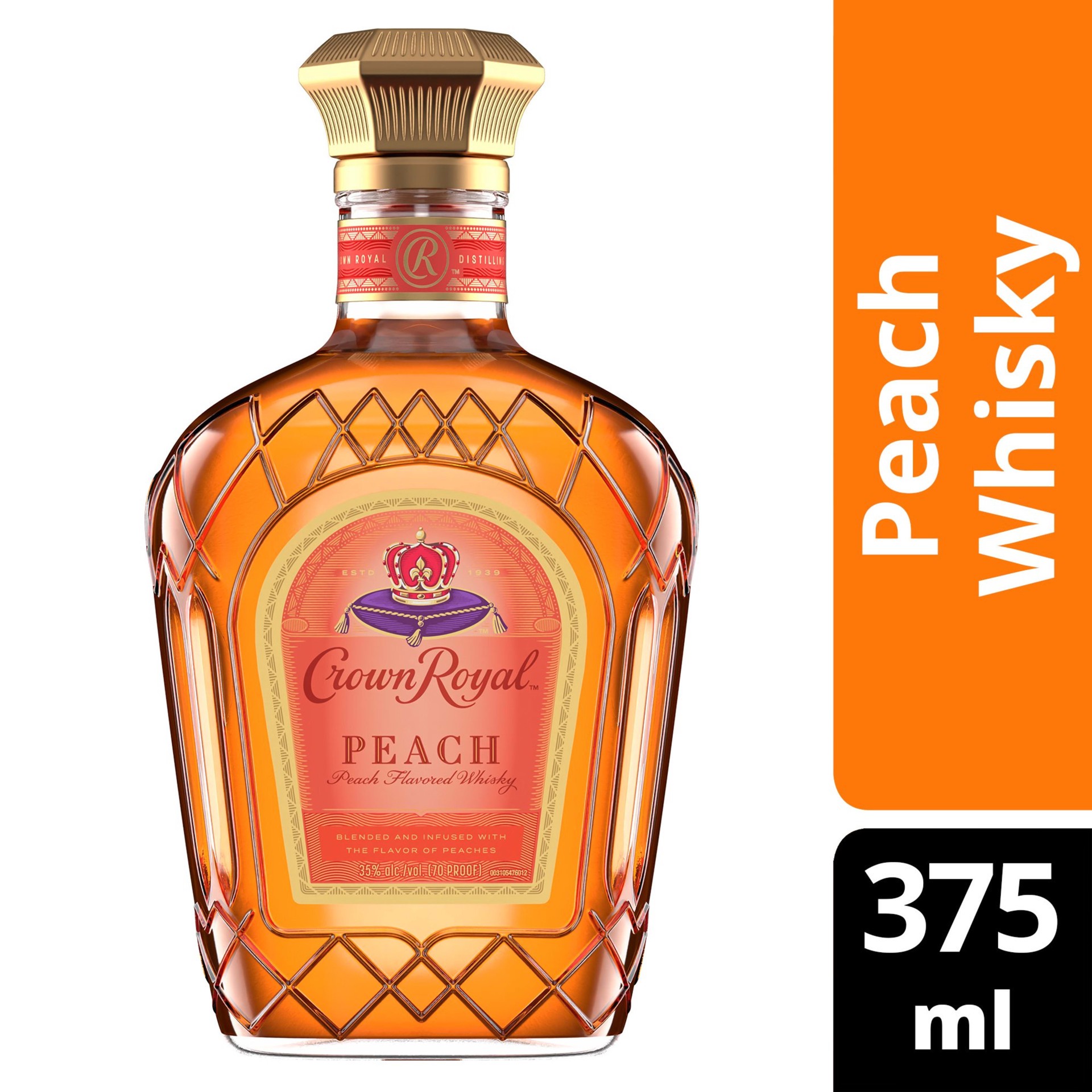 slide 1 of 3, Crown Royal Peach 375Ml, 375 ml
