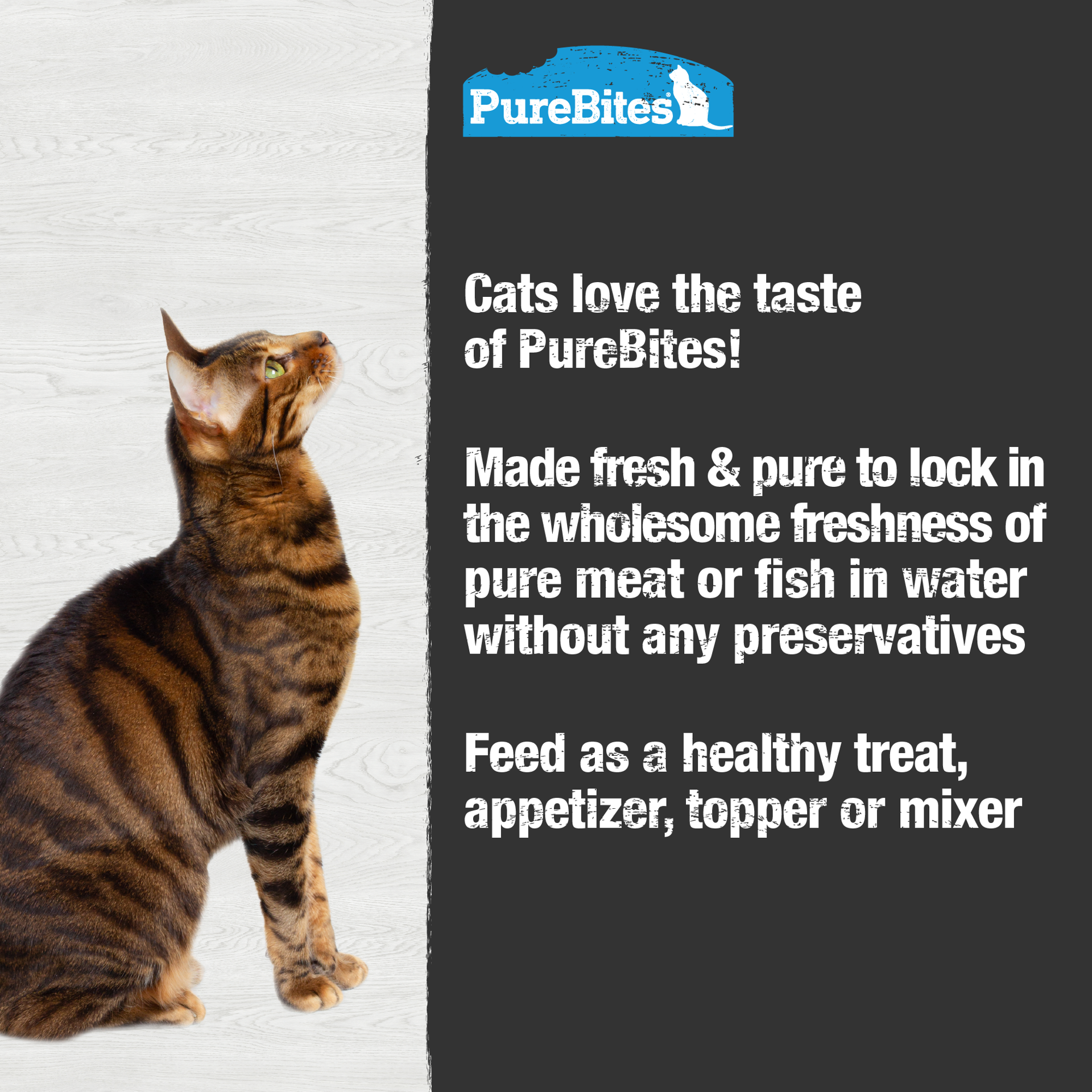 slide 3 of 5, PureBites Wet Mixers | Tuna | only 2 ingredients | 12-pack, 50 gram