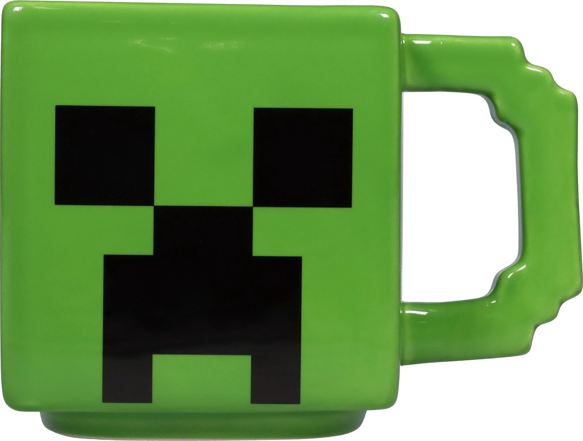 slide 6 of 9, Zak! Designs Minecraft Creeper Ceramic Sculpted Mug, 21 oz