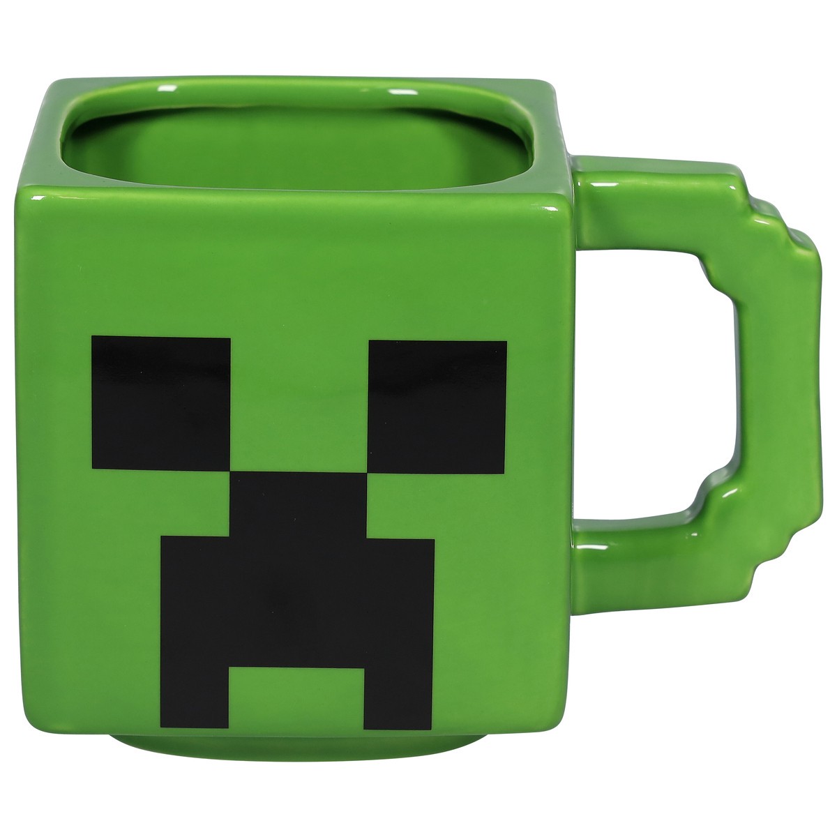 slide 1 of 9, Zak! Designs Minecraft Creeper Ceramic Sculpted Mug, 21 oz
