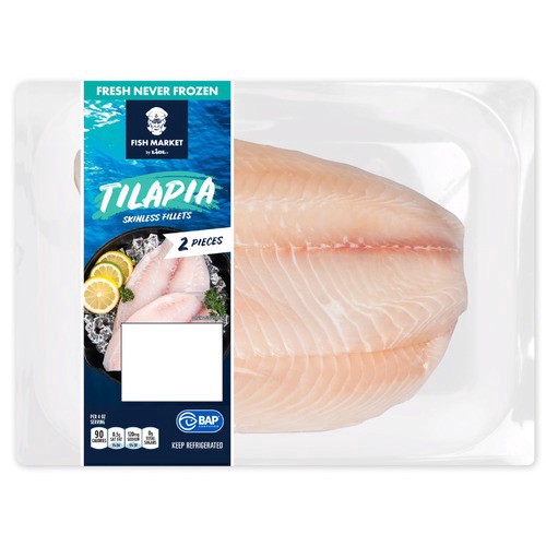 slide 1 of 1, Fish Market skinless tilapia fillet, per lb