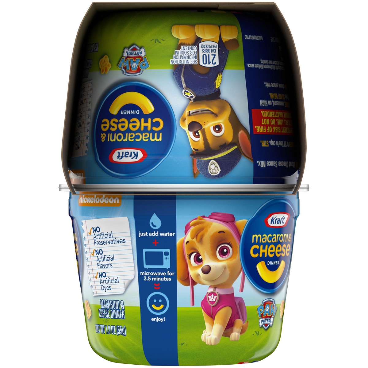 slide 8 of 9, Kraft Mac & Cheese Macaroni and Cheese Dinner Easy Microwavable Dinner with Nickelodeon Paw Patrol Pasta Shapes, 4 ct Pack, 1.9 oz Cups, 4 ct