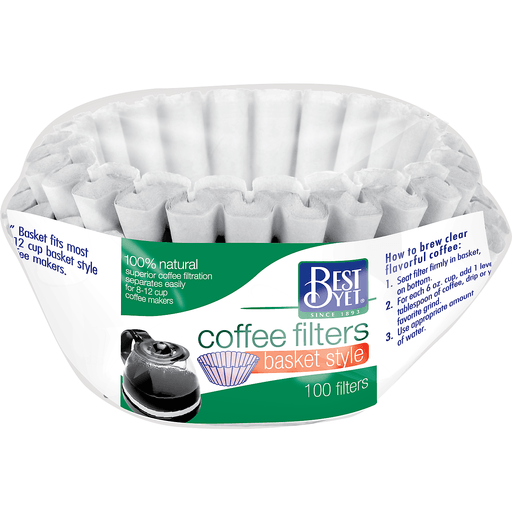 slide 1 of 1, Best Yet Basket Coffee Filter - 100 ct, 100 ct