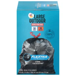 Giant Flextra Outdoor Drawstring Trash Bags Large 30 Gallon