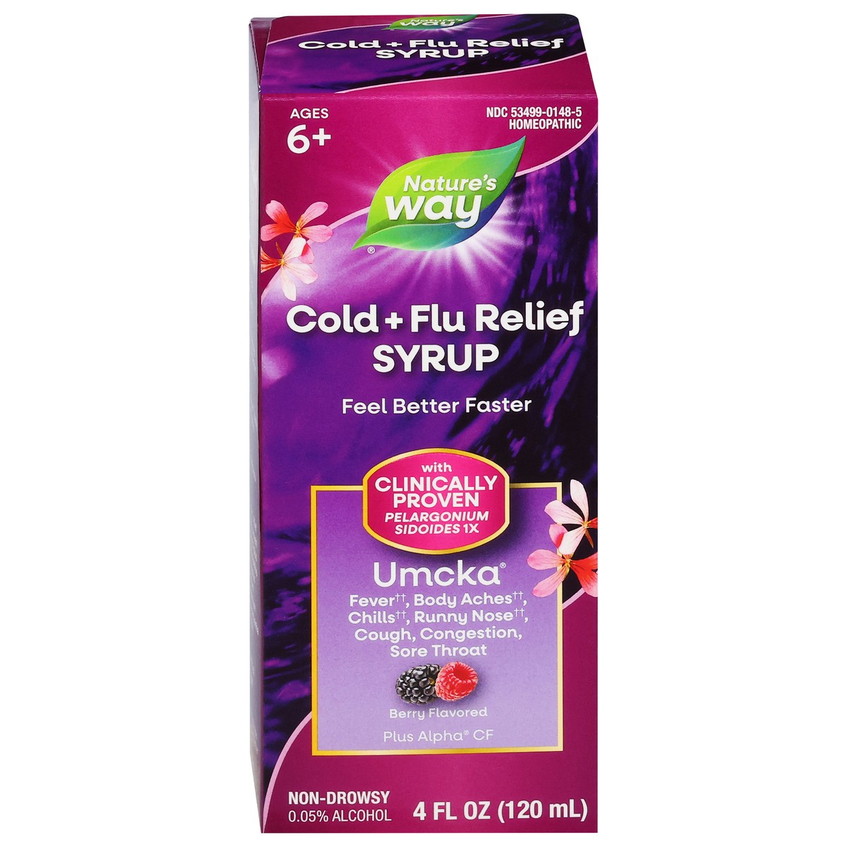 slide 1 of 9, Nature's Way Berry Flavored Cold + Flu Relief Syrup 4 fl oz, 4 fl oz