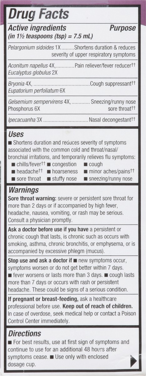 slide 3 of 9, Nature's Way Berry Flavored Cold + Flu Relief Syrup 4 fl oz, 4 fl oz