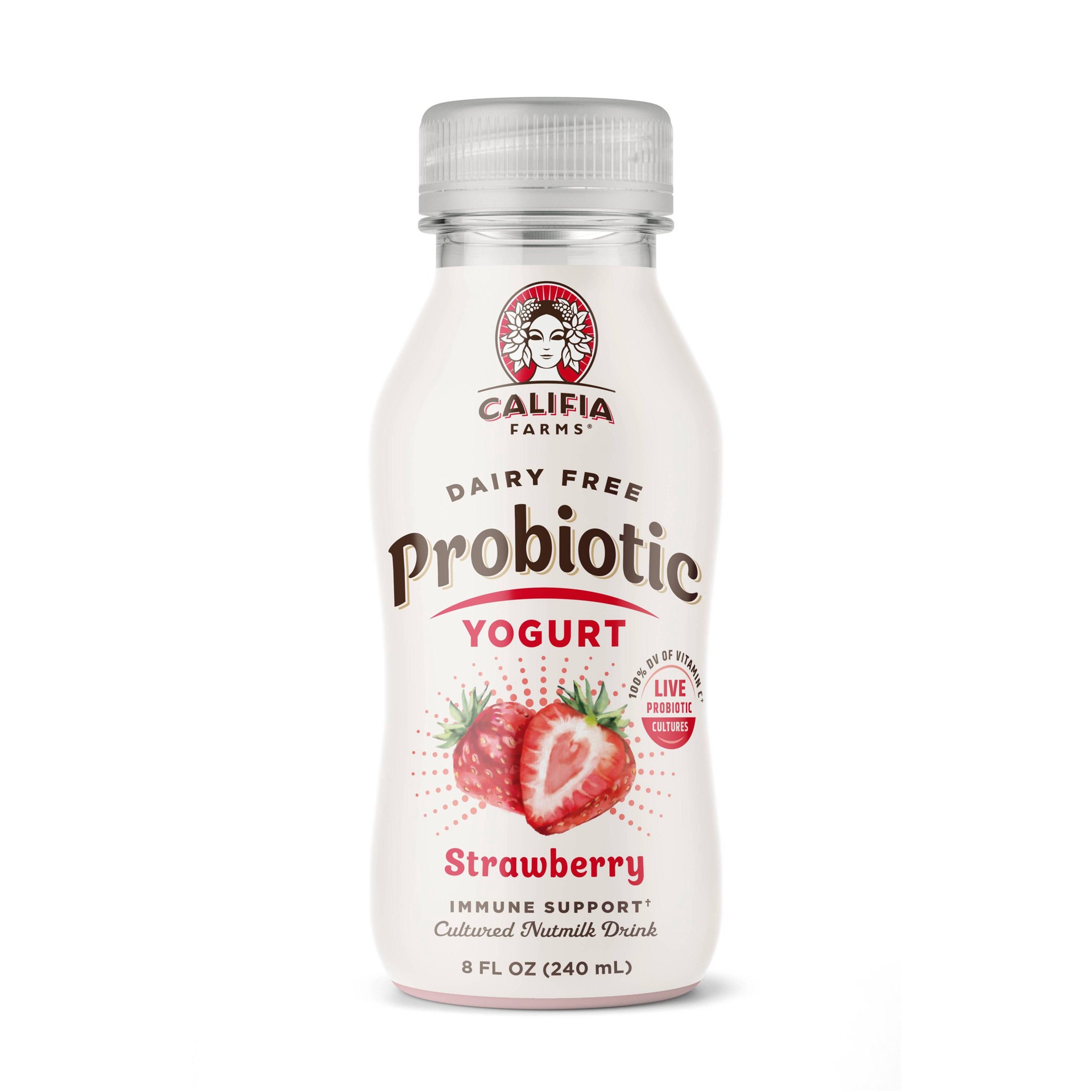 slide 1 of 1, Califia Farms Strawberry Probiotic Yogurt Drink, 8 fl oz