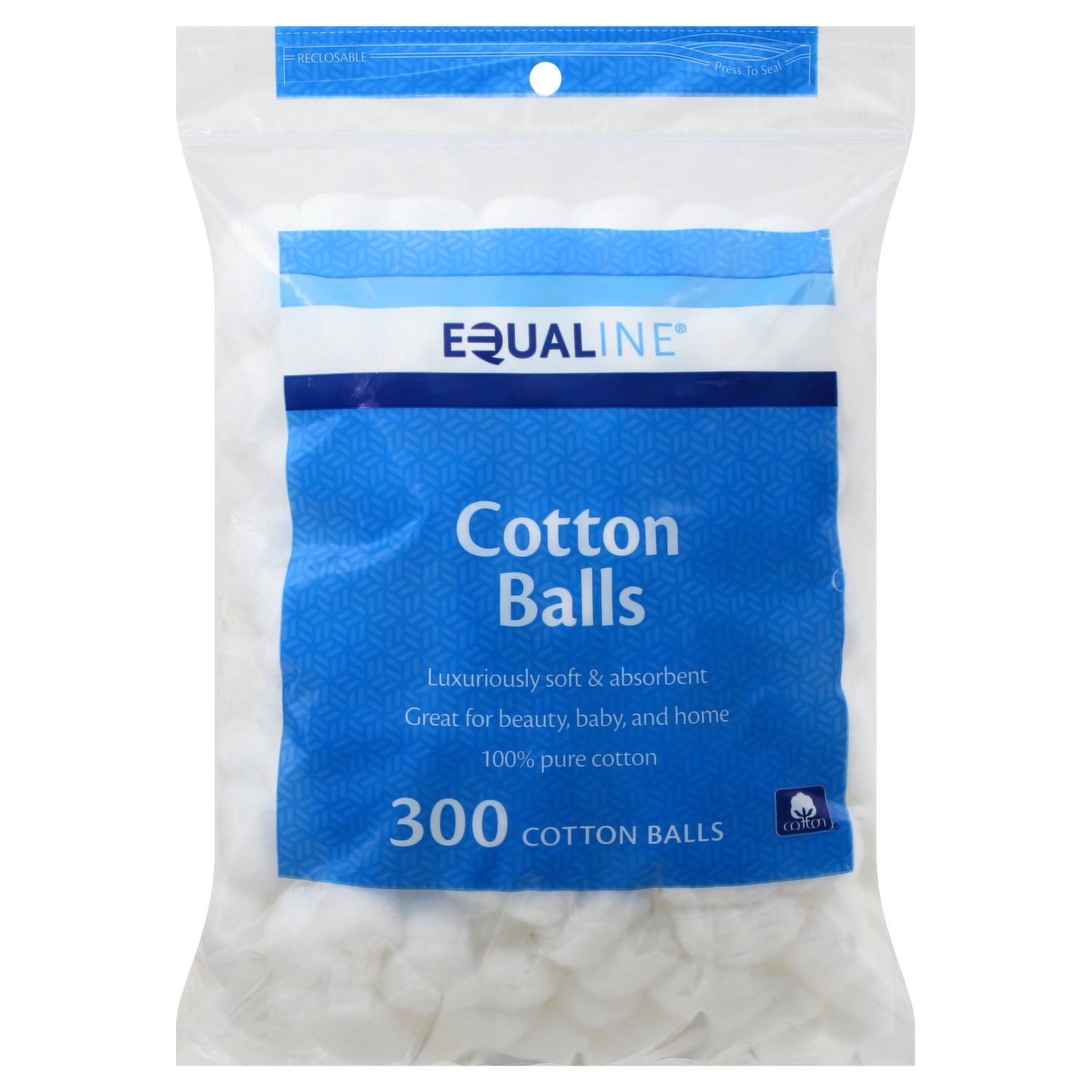 slide 1 of 1, Equaline Cotton Ball Regulr, 300 ct