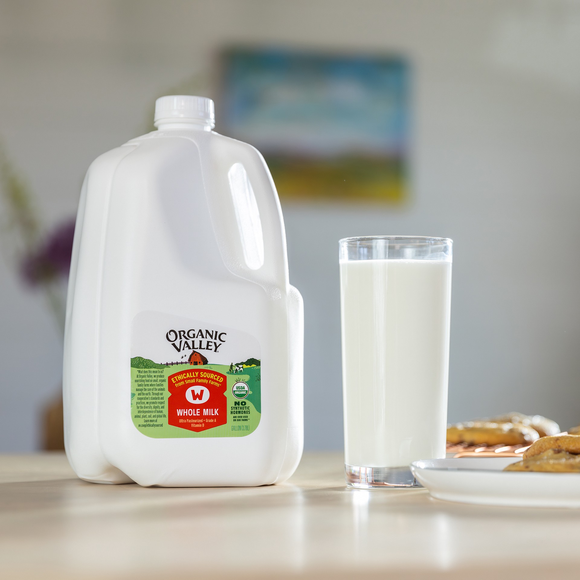 slide 4 of 10, Organic Valley Organic Whole Milk, 128 oz, 128 oz