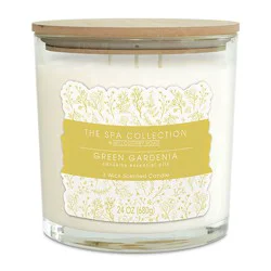 Willoughby Road The Spa Collection Scented 3 Wick Candle - Green Gardenia