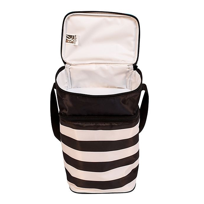 slide 4 of 5, J.L. Childress Insulated Cooler - Black/White Stripe, 6 ct