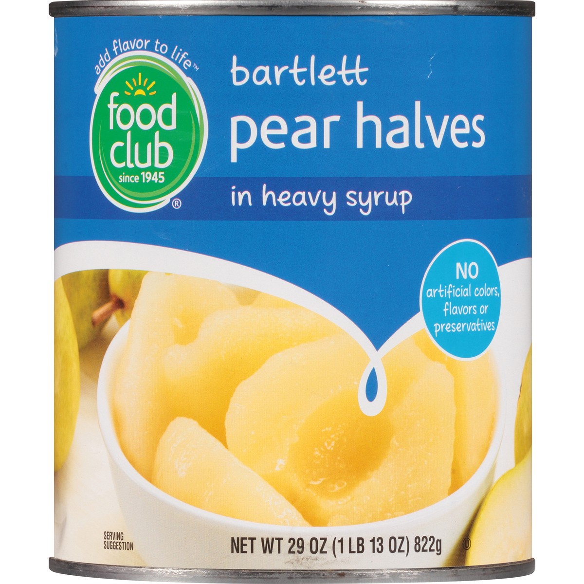 slide 8 of 13, Food Club Bartlett Pear Halves In Heavy Syrup, 29 oz