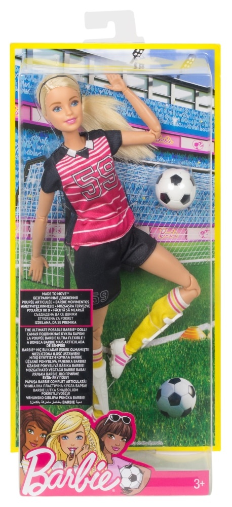 slide 1 of 1, Barbie Made To Move Soccer Player Doll, 1 ct