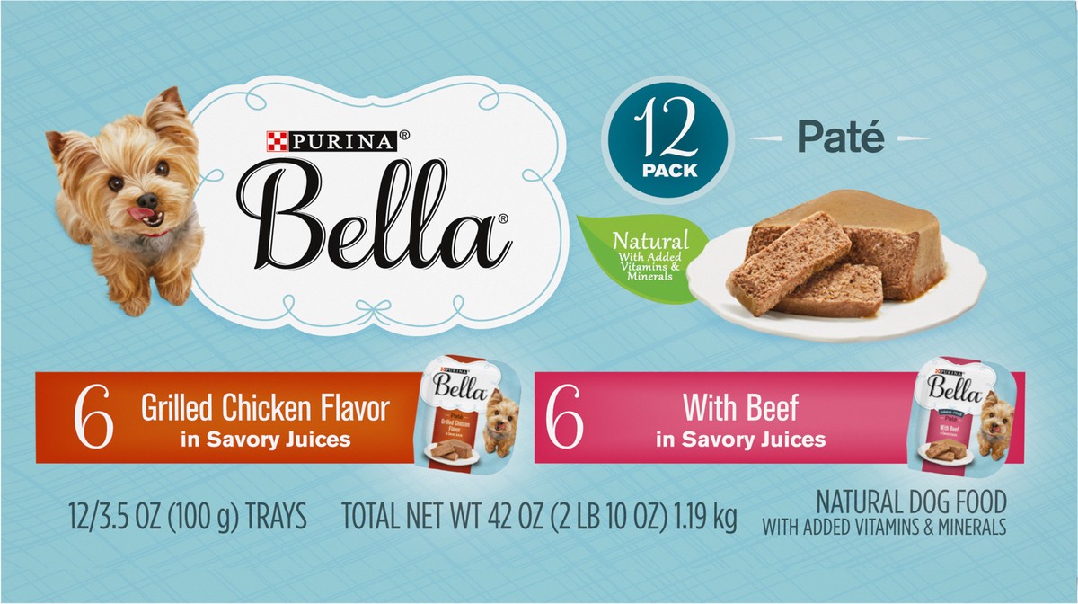 slide 2 of 9, Bella Purina Bella Dog Food 12Pk, 2.63 lb