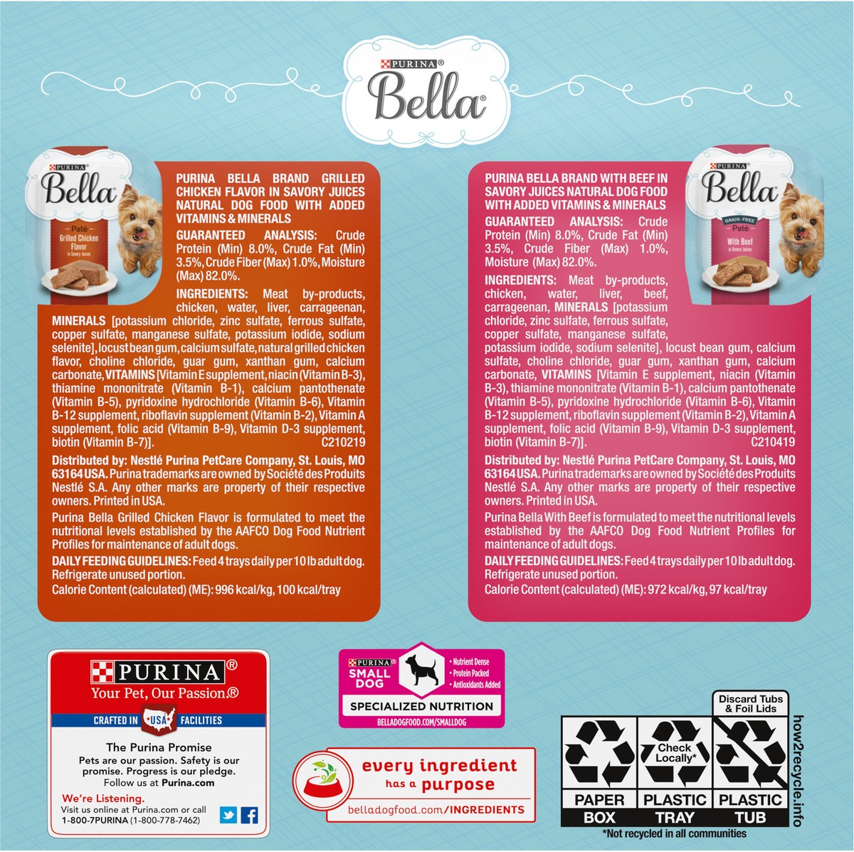 slide 3 of 9, Bella Purina Bella Dog Food 12Pk, 2.63 lb