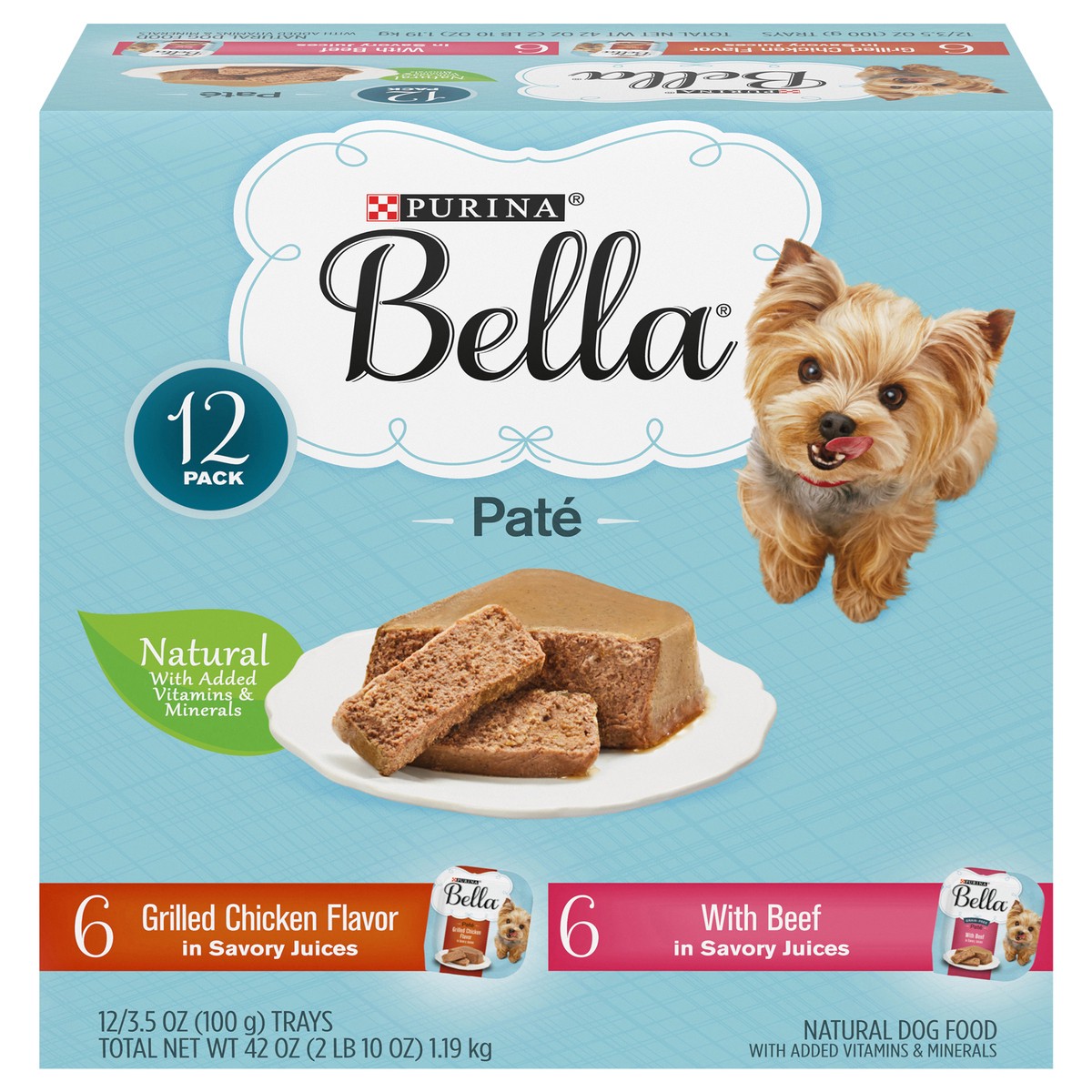 slide 1 of 9, Bella Purina Bella Dog Food 12Pk, 2.63 lb