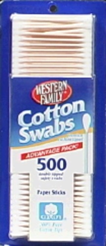 slide 1 of 1, Western Family Cotton Swabs Advantage Pack, 1 ct