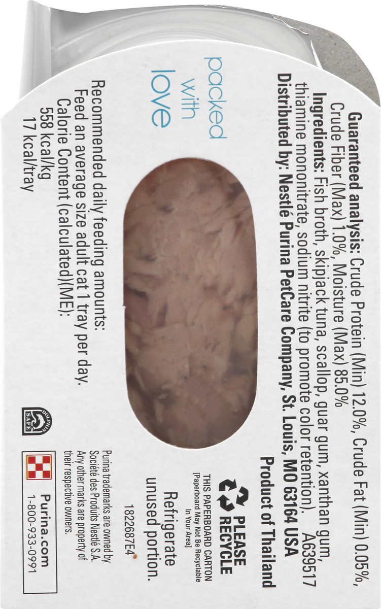 slide 7 of 9, Fancy Feast Purina Fancy Feast Appetizers Lickable Grain Free Wet Cat Food Topper Light Meat Tuna Appetizer with Scallop - 1.1 oz. Tray, 1.1 oz