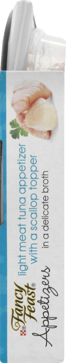 slide 3 of 9, Fancy Feast Purina Fancy Feast Appetizers Lickable Grain Free Wet Cat Food Topper Light Meat Tuna Appetizer with Scallop - 1.1 oz. Tray, 1.1 oz