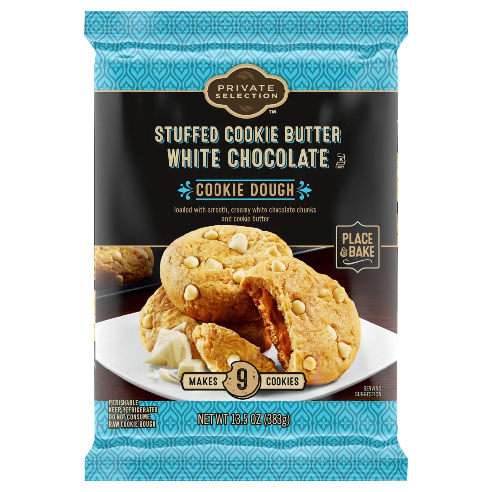 slide 2 of 4, Private Selection® Stuffed Cookie Butter White Chocolate Cookie Dough, 13.5 oz