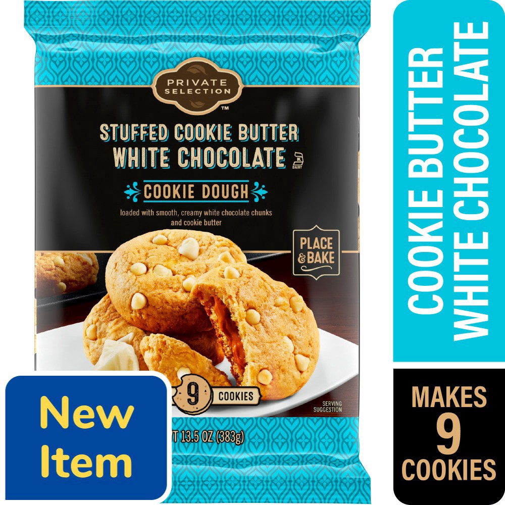 slide 1 of 4, Private Selection® Stuffed Cookie Butter White Chocolate Cookie Dough, 13.5 oz
