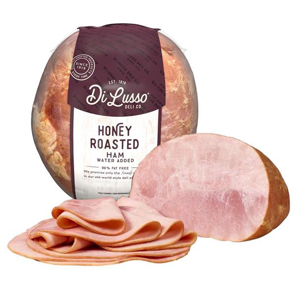 slide 1 of 1, Di Lusso Premium Sliced Honey Roasted Ham, per lb