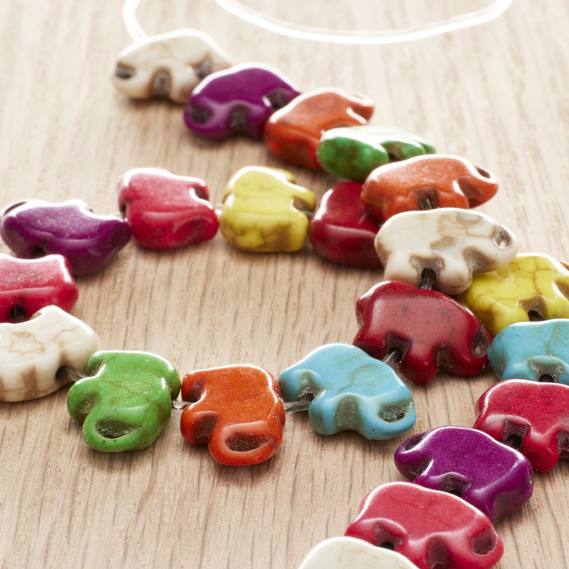 slide 3 of 3, Multicolor Reconstituted Stone Elephant Beads, 15mm By Bead Landing, 15mm