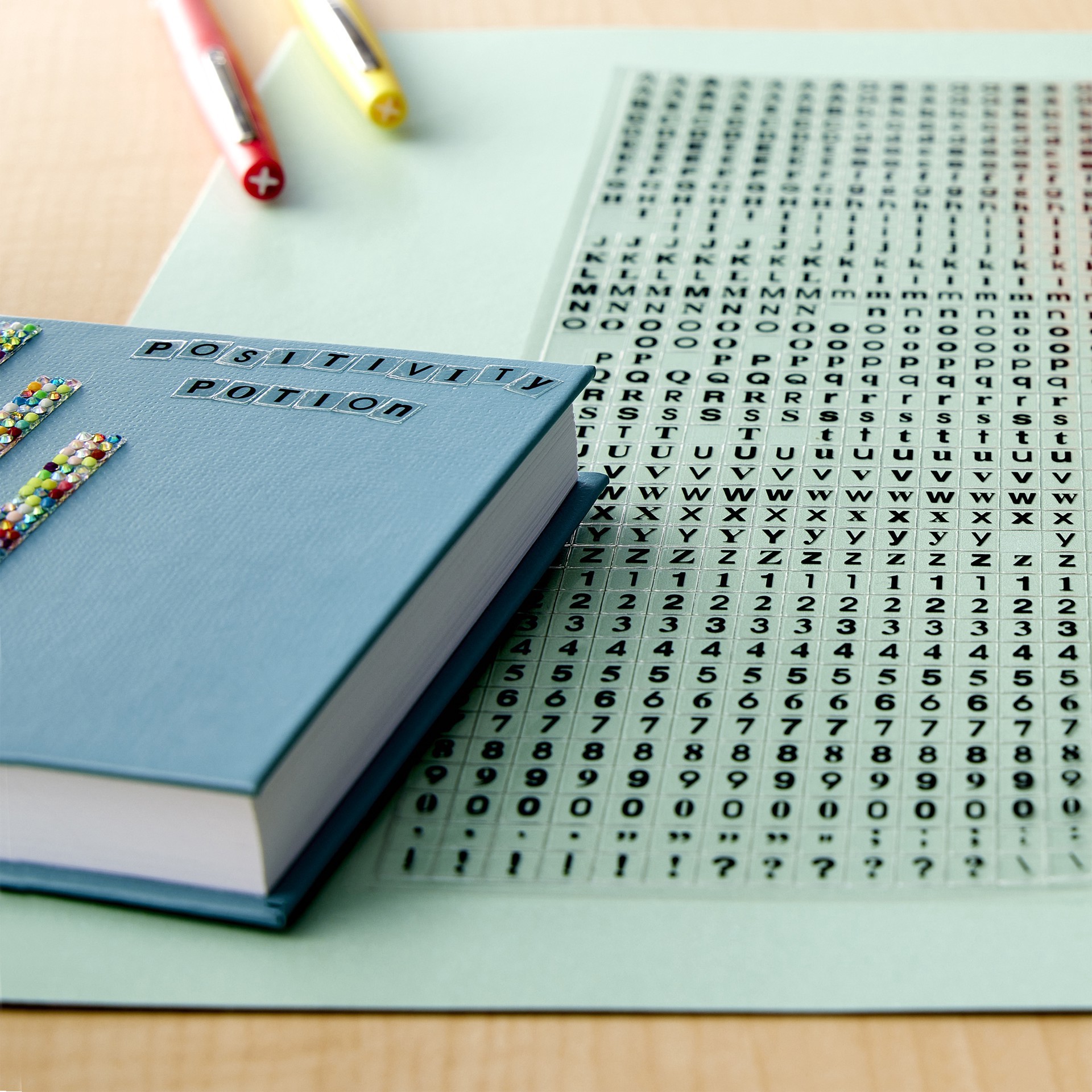 slide 2 of 2, Black Mini Font Letter & Number Stickers By Recollections, 1/4 in