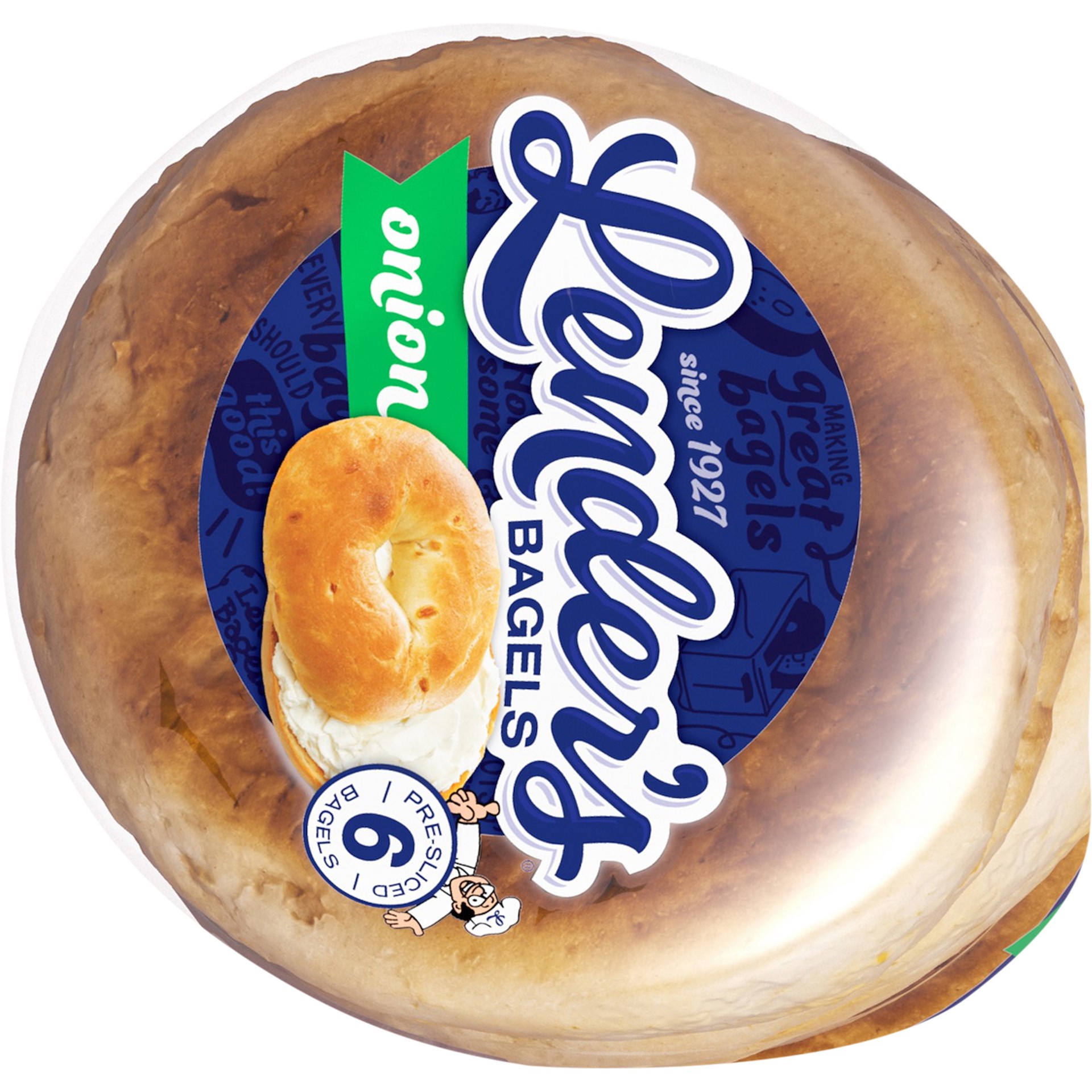 slide 4 of 4, Lender's Onion Refrigerated Bagels, 6 count, 17.1 oz, 6 ct