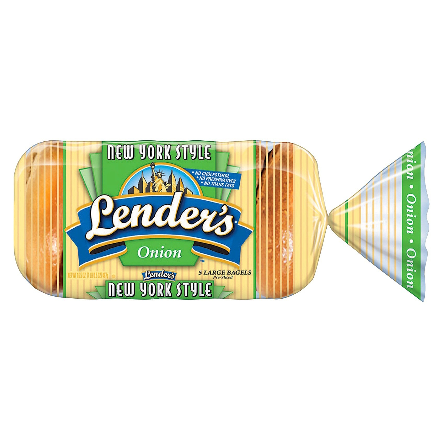 slide 1 of 1, Lender's Onion Bagel Shop Bagels, 6 ct