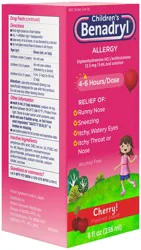Benadryl Allergy Non Anti Itch, Liquid, Cherry