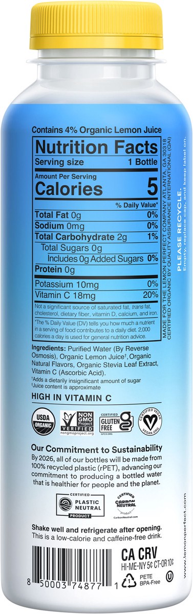 slide 10 of 13, Lemon Perfect Lemon Water, Zero Sugar, Original Lemon, Hydrating, 15.2 fl oz