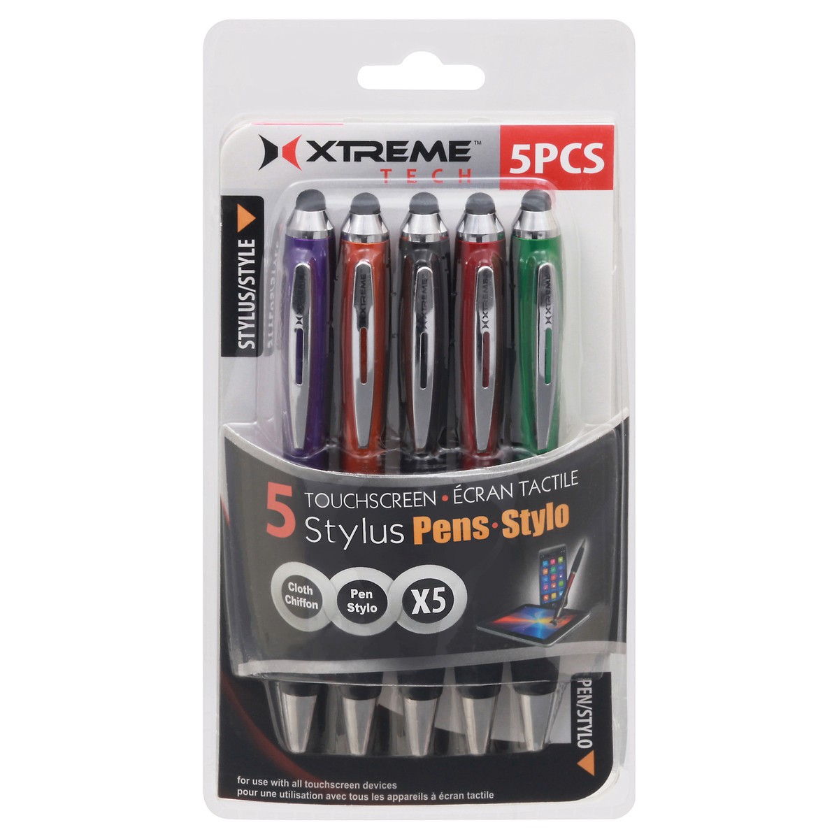 slide 1 of 10, Xtreme Touchscreen Stylus Pens 5 ea, 5 ct