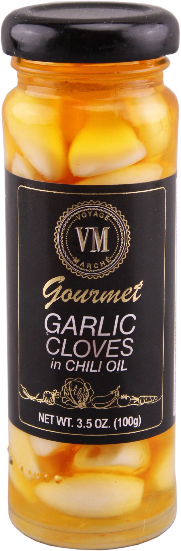 slide 1 of 1, VM Gourmet Garlic Cloves in Chili Oil, 3.5 oz