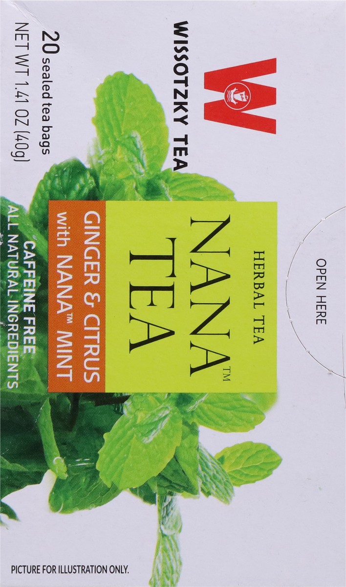 slide 4 of 9, Wissotzky Tea Tea Bags Ginger & Citrus with Nana Mint Herbal Tea - 20 ct, 20 ct