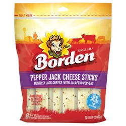 Borden Pepper Jack Snack Sticks - 12 ct, 6 oz